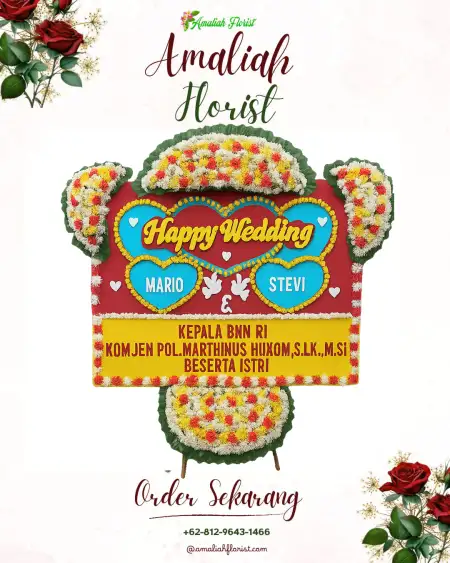 Papan Bunga Pernikahan Kwaron